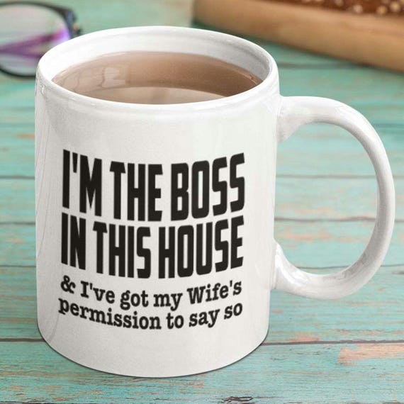 I'm the Boss Mug: Funny Husband Gift, Personalised Coffee Mug