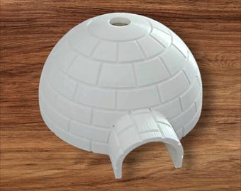 Iglú impreso en 3D, regalo de Navidad para la familia, impreso en 3D, decoración navideña