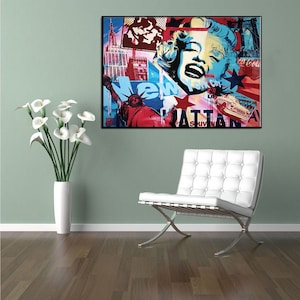 Blonde Bombshell, Iconic Hollywood Star, Canvas Print , Popart