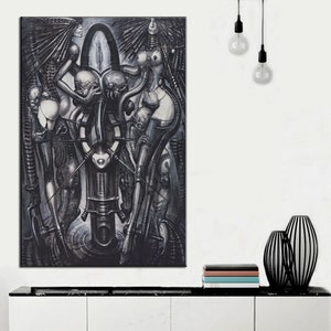 HR Giger, Witches Dance, Alien, Vintage, Oil Painting, Canvas Painting, Wall Art,Wall Decor,