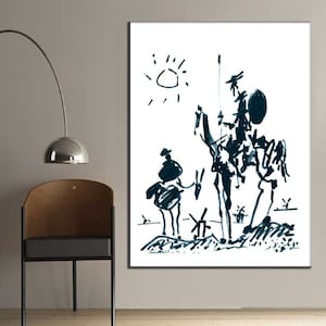 Don Quijote, Cervantes, Picasso, Malerei, Wandkunst, Klassisch