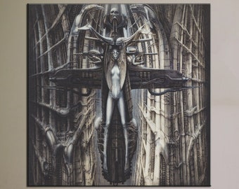 Giger, Hans Rudolf Giger, Los Otros Dioses, Oil Painting, Canvas Painting, Wall Art,Wall Decor,