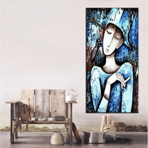 Sad Woman, Melancholy, Friendly Crow, Music, Illustration, Abstrac