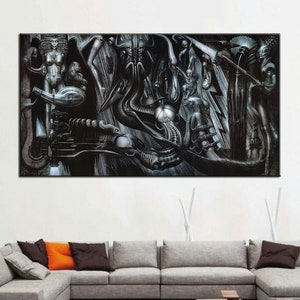Giger, Hans Rudolf Giger, Alien,Oil Painting, Canvas Painting, Wall Art,Wall Decor,