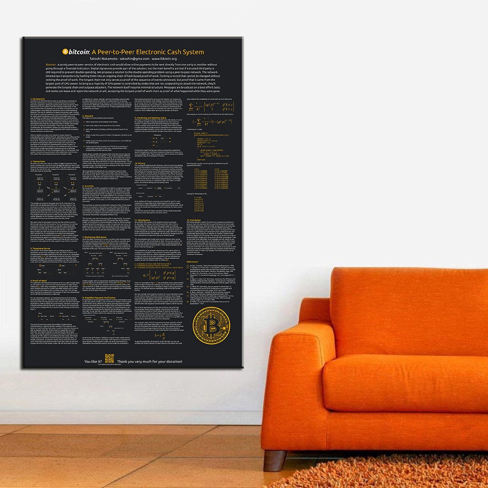 Bitcoin, Whitepaper, Satoshi, 21 Million, İnflation, Decentralized,  Hashcash, Timechain, Mining, Bitcoin - Etsy Australia