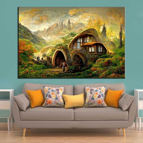 Lord of the Rings Hobbit Oil Painting Designshire Wall - Etsy