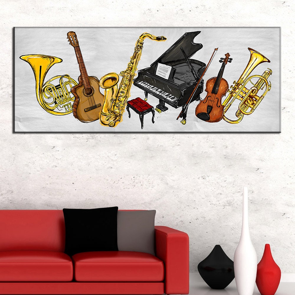 Musical Instruments, Piano, Guitar, Violin, Saxophone, Horn