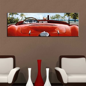 Red Car, Sports Car, Vintage, Style, Decorative, Vintage,