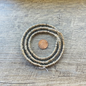 Silverpärlor med fat - 61 cm lång sträng, 2 x 5 mm, distanser, smyckespärlor, BB-14