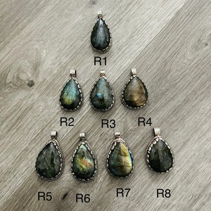 Natural Blue Fire Labradorite With Tibetan Silver Pendant, 50mm, Gemstones Pendant, Nepal Jewelry, Boho Jewelry, KIP1