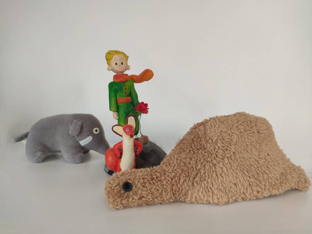 The Little Prince Elephant in Boa Constrictor Snake Plush Toy Etsy