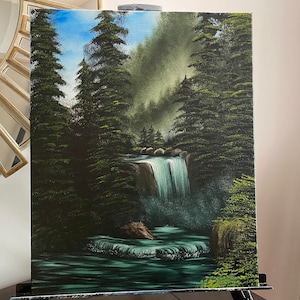 Enchanted Falls - Oil on Canvas Painting 20&quot;x16&quot;