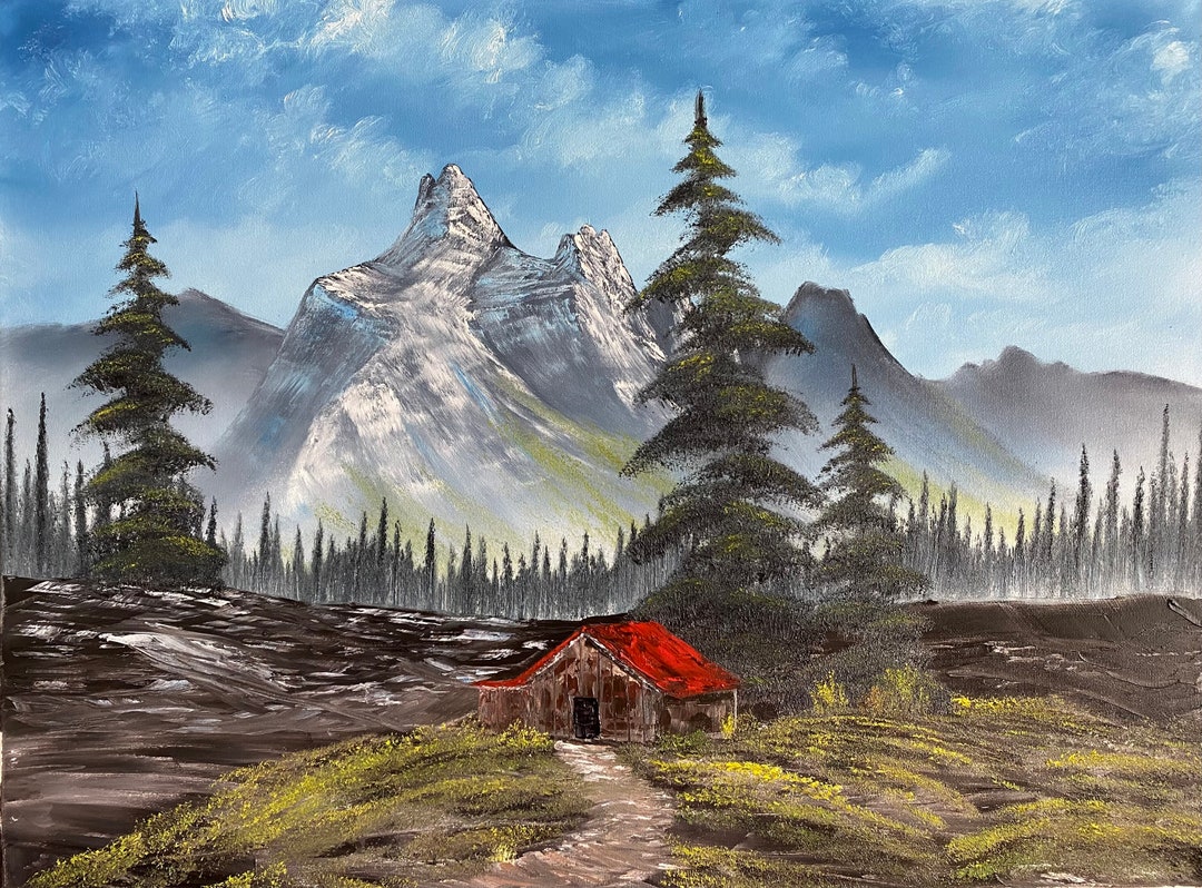 壮大な景色: ボブ・ロスにインスパイアされた油絵 18