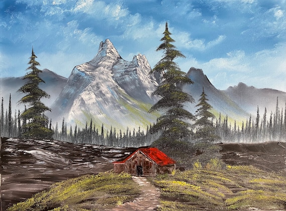 壮大な景色: ボブ・ロスにインスパイアされた油絵 18