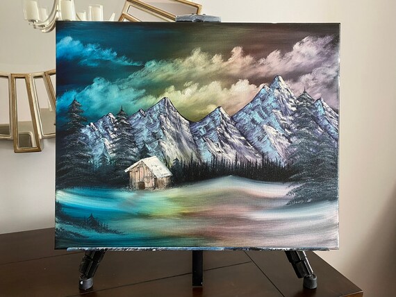 レインボーウィンターナイト：ボブロススタイル油絵 16