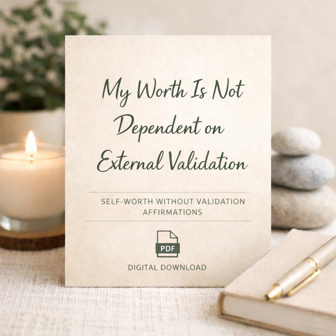 Self Worth Affirmations Printable | Confidence Without Validation ...