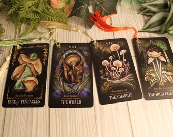 Intuitively Chosen Mushroom Tarot Card Book Mark, Tarot, Book Mark, Book Gift, Witchy Gift, Bookish, Reader, Tarot Reading, Mushroomcore