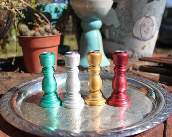 Yule Chime Candle Holder, Christmas Spell Candle Holder, Mini Candles