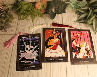 Intuitively Chosen Sugar Skull Tarot Card Book Mark, Tarot, Book Mark, Book Gift, Witchy Gift, Bookish, Reader, Tarot Reading, Oracle