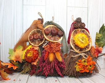 Fall Besom, Autumn, Mabon, Samhain, Cinnamon Broom, Blessings, Home Protection, Energy Cleansing