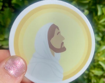 Jesus Sticker, Christ Sticker, Christian Sticker, Vinyl Water/Weatherproof Christian Decal