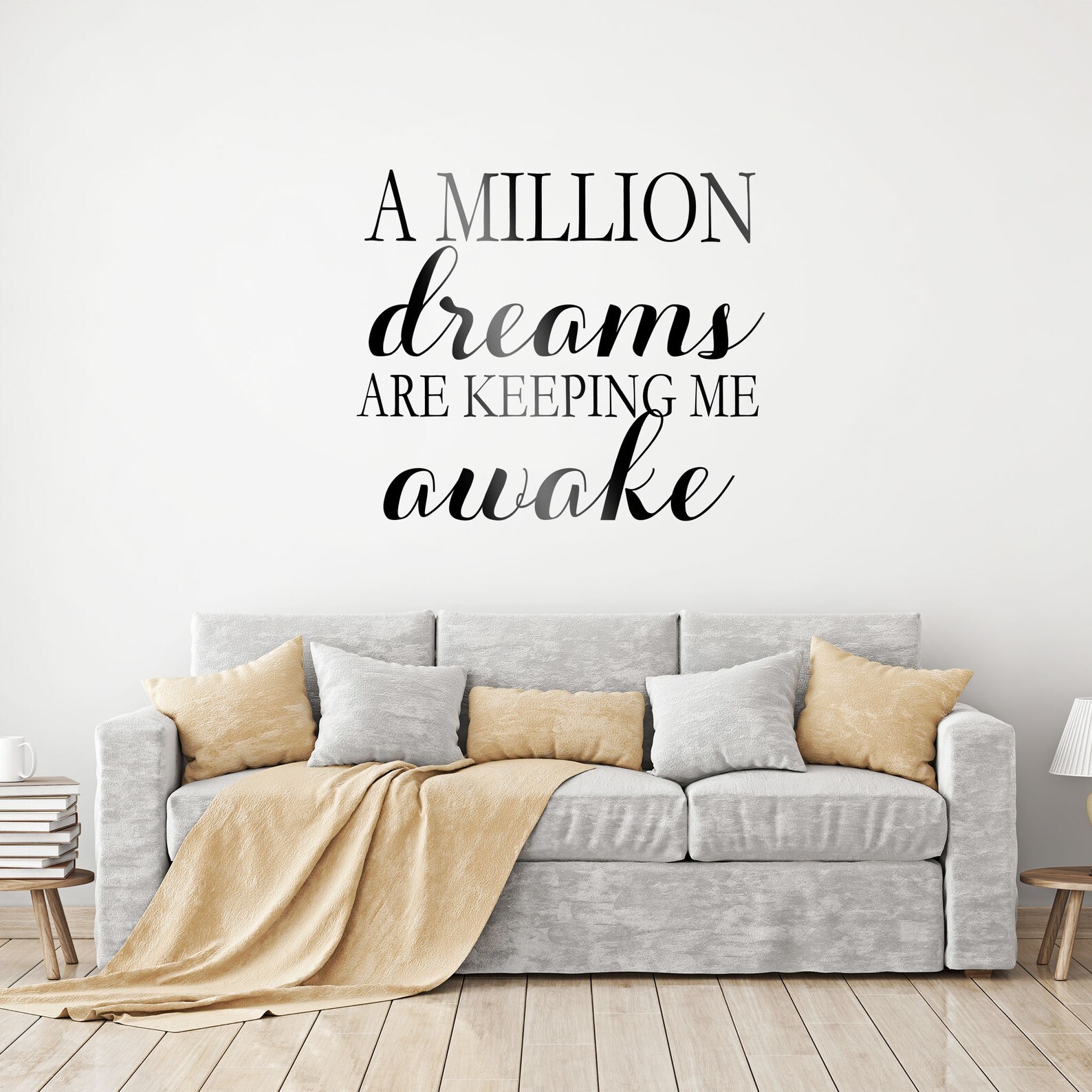 A Million Dreams Are Keeping Me Awake Wall Vinyl Decal Home Etsy
