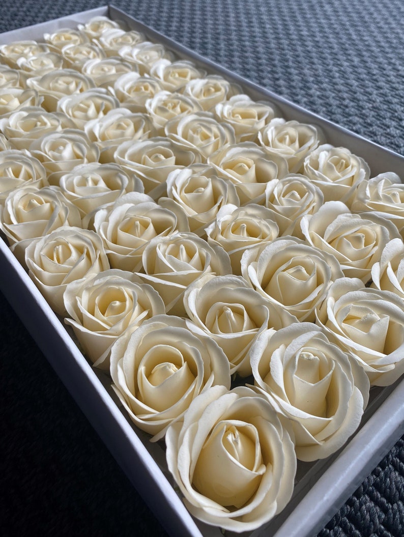Box For Wedding Valentine's Day Gift 50 Set Rose Bath Soap Flower Scented Petal 