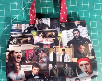 Demon Hunter Horror Fandom Tote – Upcycled Handbag, Cult Dark Fantasy Action TV Gift