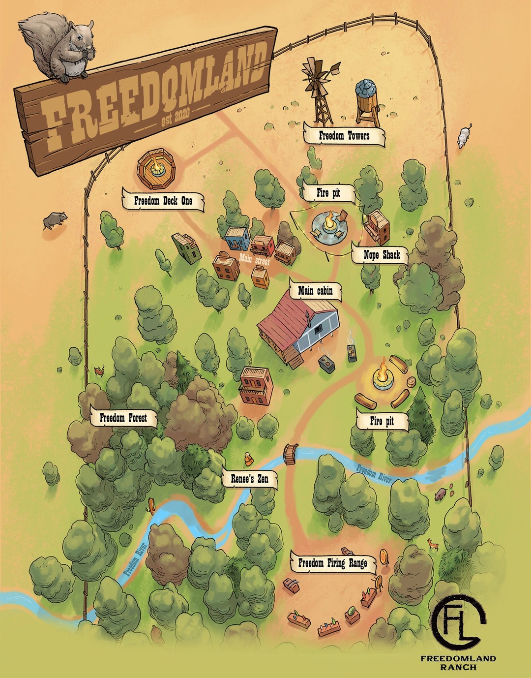 Freedomland USA Original Artwork Etsy