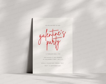Galentine's Modern Invite | Galentines Party Invite | Editable Galentines | Galentines Invitation | Galentines Invitation Template Simple