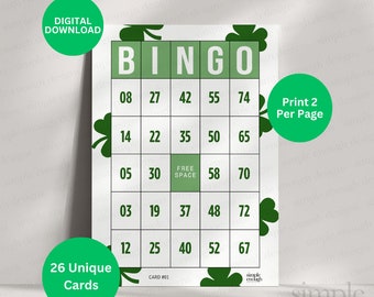 March Bingo Cards | St. Patricks Day Bingo | Printable Bingo Cards | St. Patrick's Day Party Game Bundle | Printable St. Patrick's Day Games
