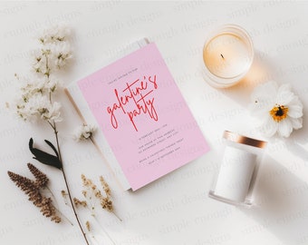 Galentine's Modern Invite | Galentines Party Invite | Editable Galentines | Galentines Invitation | Galentines Invitation Template Simple