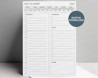 Daily Planner | Digitable Planners | Daily Schedule Planner| Priority To Do Planner | To Dolist PDF | Cute to dolist | Printing todo list