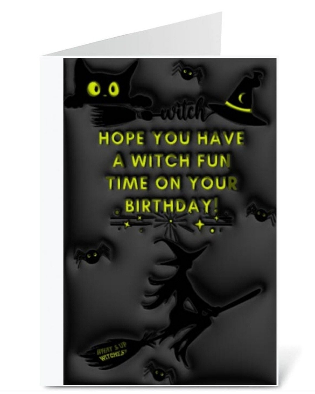 Happy Birthday Card Witch Birthday Card Kid's Halloween Etsy