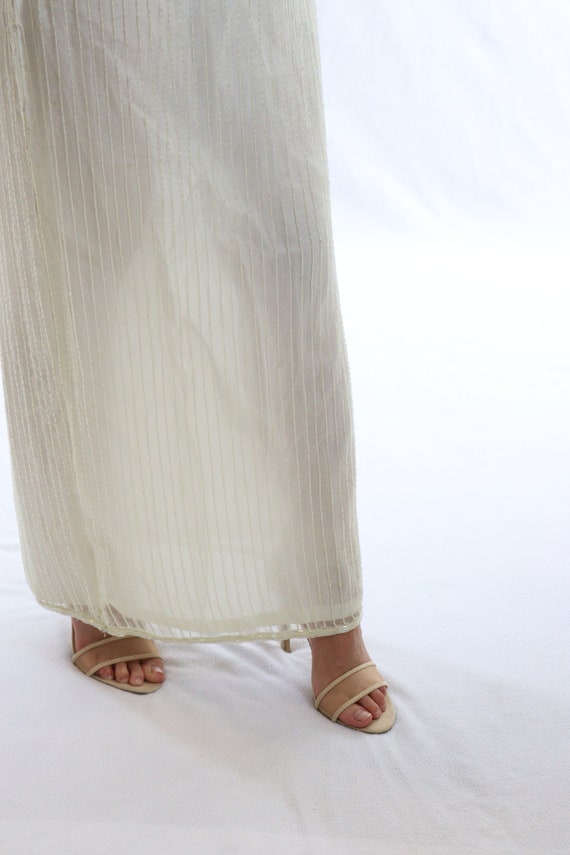 Stunning Beaded Indian Silk Wedding Dress 80's do… - image 10