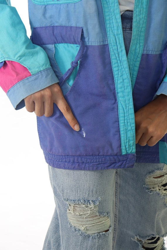 70s Patchwork Cotton Jacket - Reversible Apron, P… - image 10