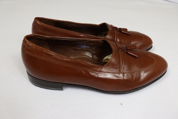 Vintage Florsheim Imperial wingtip tassels loafers size 8 VINTAGE FLORSHEIM ROYAL IMPERIAL BLACK WINGTIP LOAFERS SHOES  main image 4