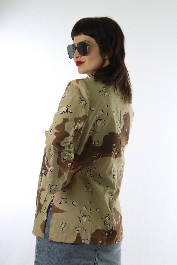 Grunge Fatigues Camo Jacket Cropped Sleeve Blazer… - image 5