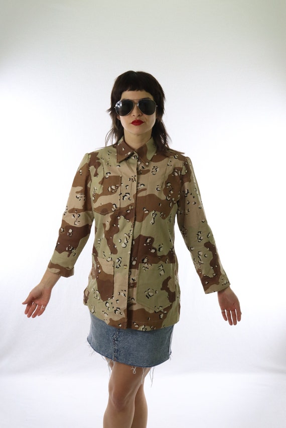 Grunge Fatigues Camo Jacket Cropped Sleeve Blazer… - image 8
