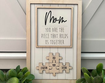 Personalized gift for mom / Mothers Day gift / Gift for mom / Mom puzzle / Personalized mom decor / Custom mom gift