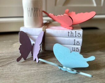 Hand Painted 3D Butterfly Decor: Spring Home Accent