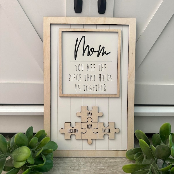 Personalized gift for mom / Mothers Day gift / Gift for mom / Mom puzzle / Personalized mom decor / Custom mom gift