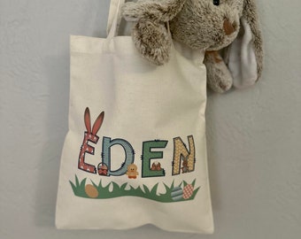 Personalized Easter Tote / Custom Easter Basket / Childrens Easter Gift / Personalized Easter gift for children