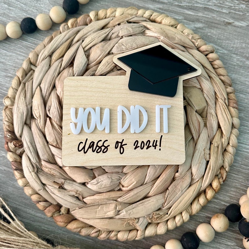 2024 Graduation Gift Card Holder Magnet, Laser Cut Birch Wood - Etsy
