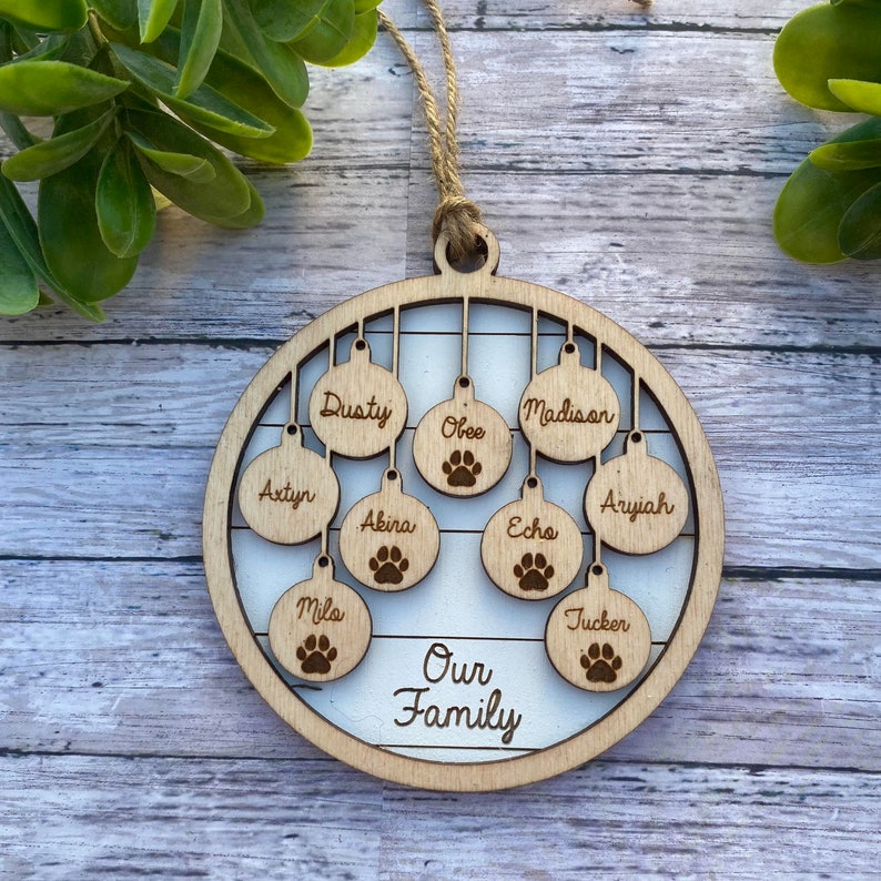 Family Christmas Ornaments With Pets 