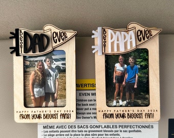 Father's Day Visor Clip | Father's Day Magnetic Photo Frame | Father's Day Keepsake | Father's Day Gift | Gift for Dad | Gift for Grandpa