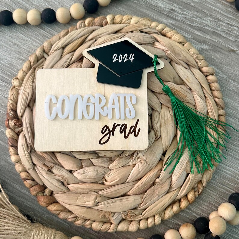 2024 Graduation Gift Card Holder Magnet, Laser Cut Birch Wood - Etsy