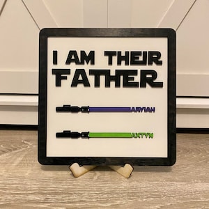 Arvian Bally Porn Videos - I Am Their Father Sign Father's Day Gift Light Saber - Etsy