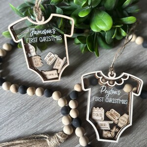 Personalized Baby's First Christmas Ornament: Laser Engraved Keepsake