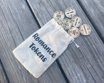 Laser Engraved Wood Romance Tokens - Date Night Gift